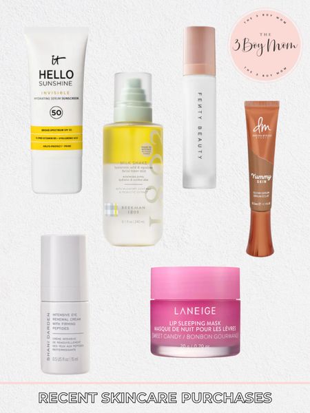 Recent skincare purchases

Lip mask, primer, sunscreen, eye cream, toner, glowing skin 

#LTKfindsunder100 #LTKbeauty #LTKfindsunder50