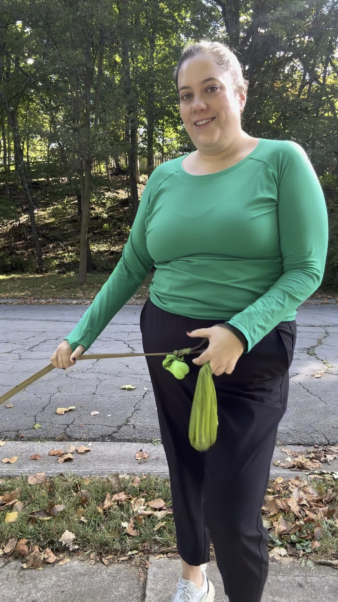 Cold mornings means morning walks with pants and long sleeve tees with thumb holes! 

Going to tag this video of me doing an OOTD with a poop bag in hand as Nee York Fashion Week  

#LTKNYFW