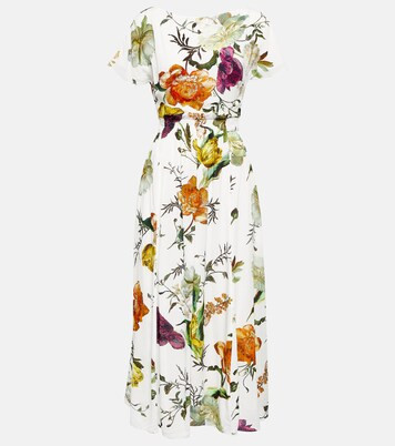 Fraser floral crêpe midi dress | Mytheresa (UK)