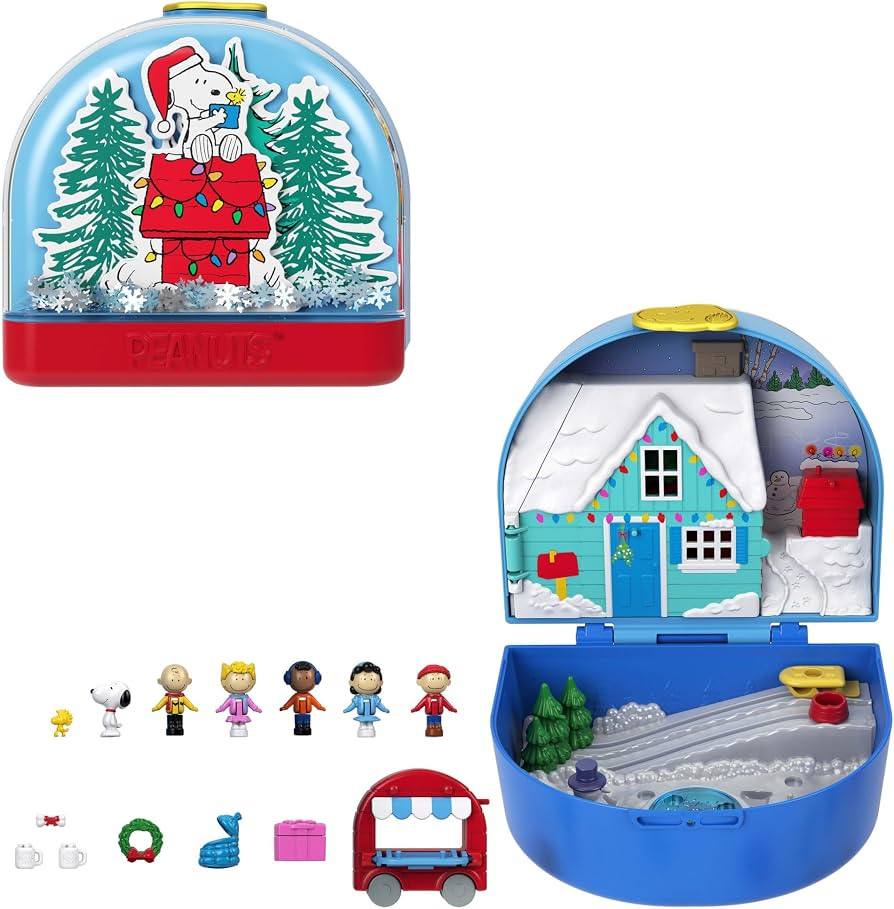 Polly Pocket x Peanuts Collector Compact, Micro Dolls and Playset, 7 Themed Accessories, 4 Iconic... | Amazon (US)