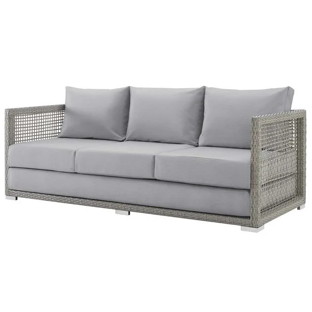 Modern Contemporary Urban Design Outdoor Patio Balcony Garden Furniture Lounge Sofa, Rattan Wicke... | Walmart (US)
