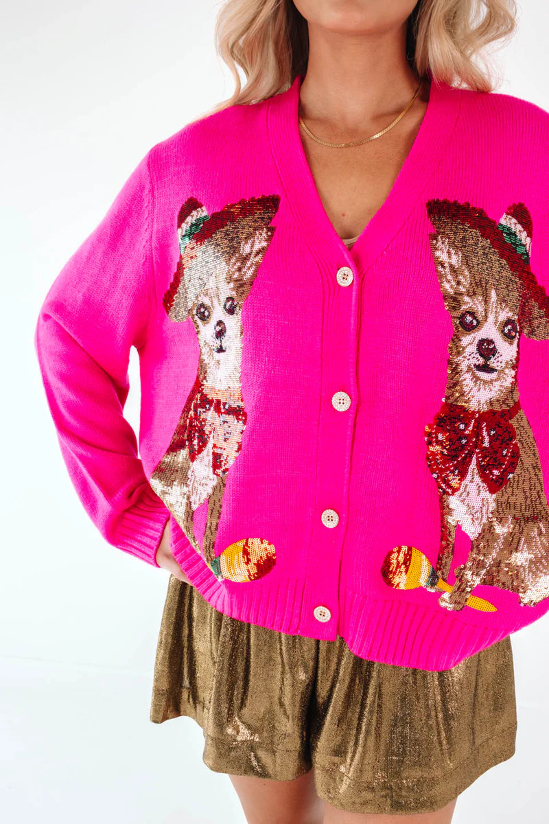 Queen of Sparkles Cinco Dog Sweater - Pink | The Impeccable Pig
