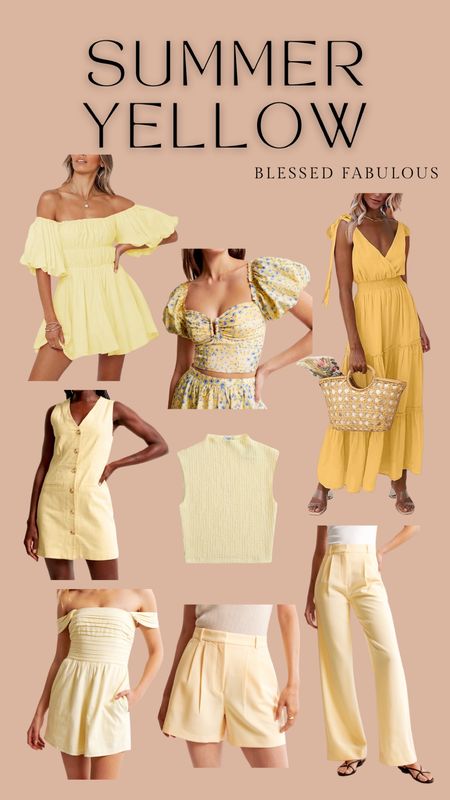 Shop the color of the summer: YELLOW! 

Yellow blouse, tops, skirts, shorts, dresses, off the shoulder, sleeveless, dress work pants, linen, floral. Romper jumpsuit, button down, all of the above! 

Several of these items are currently 40% off at Abercrombie! 

#LTKFindsUnder50 #LTKSeasonal #LTKTravel
