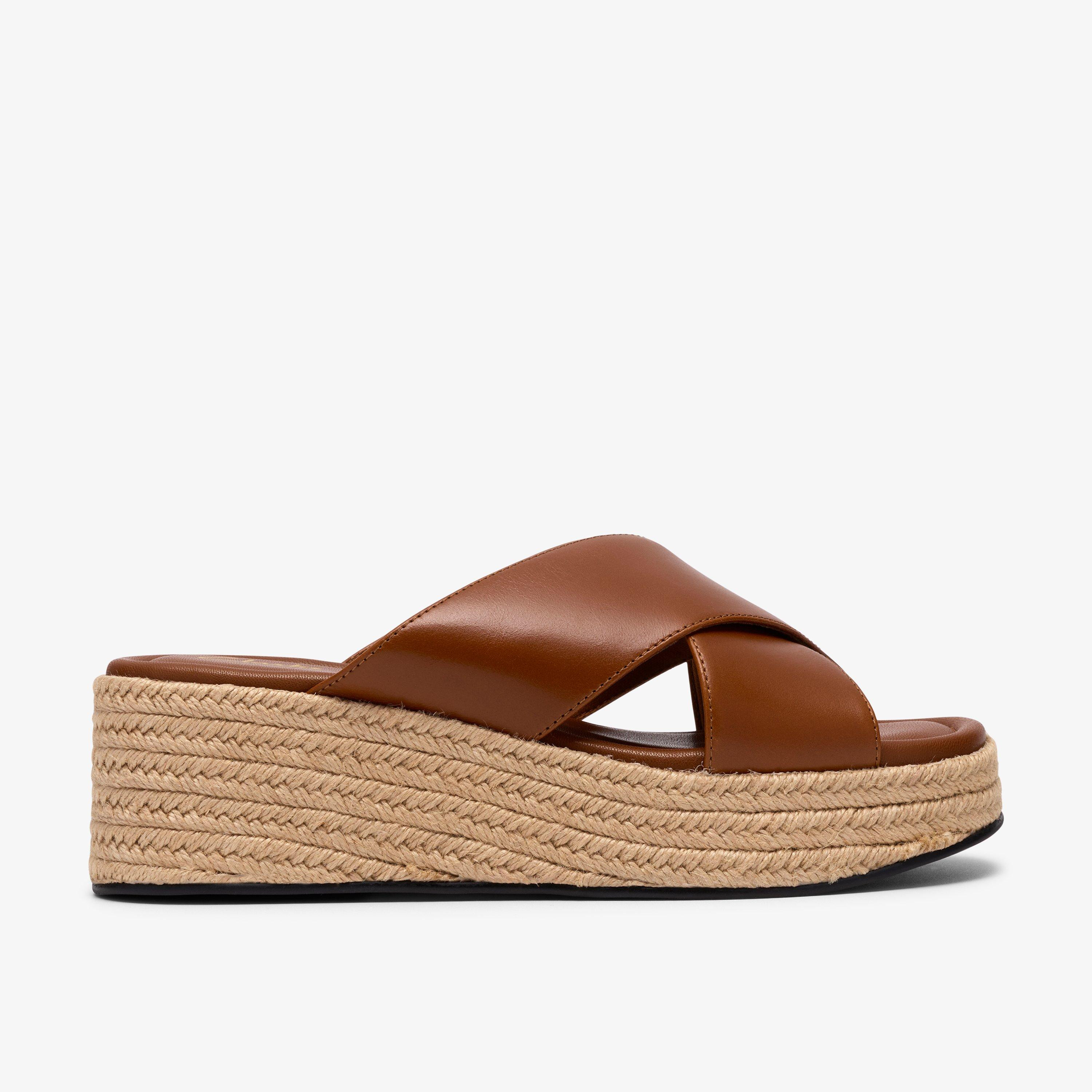 Womens Tessiah Mule2 Tan Leather Wedges | Clarks | Clarks (US)