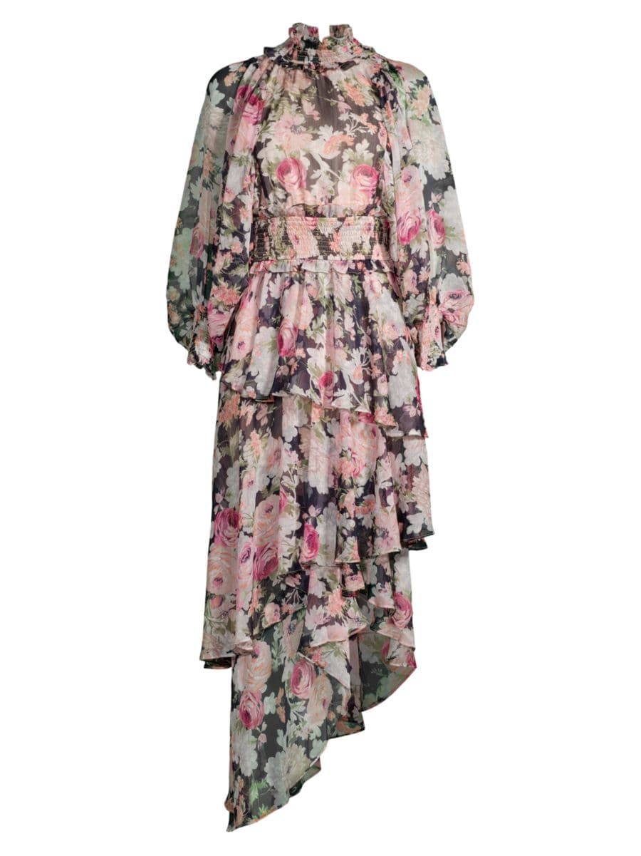 Astrid Floral Asymmetrical Dress | Saks Fifth Avenue