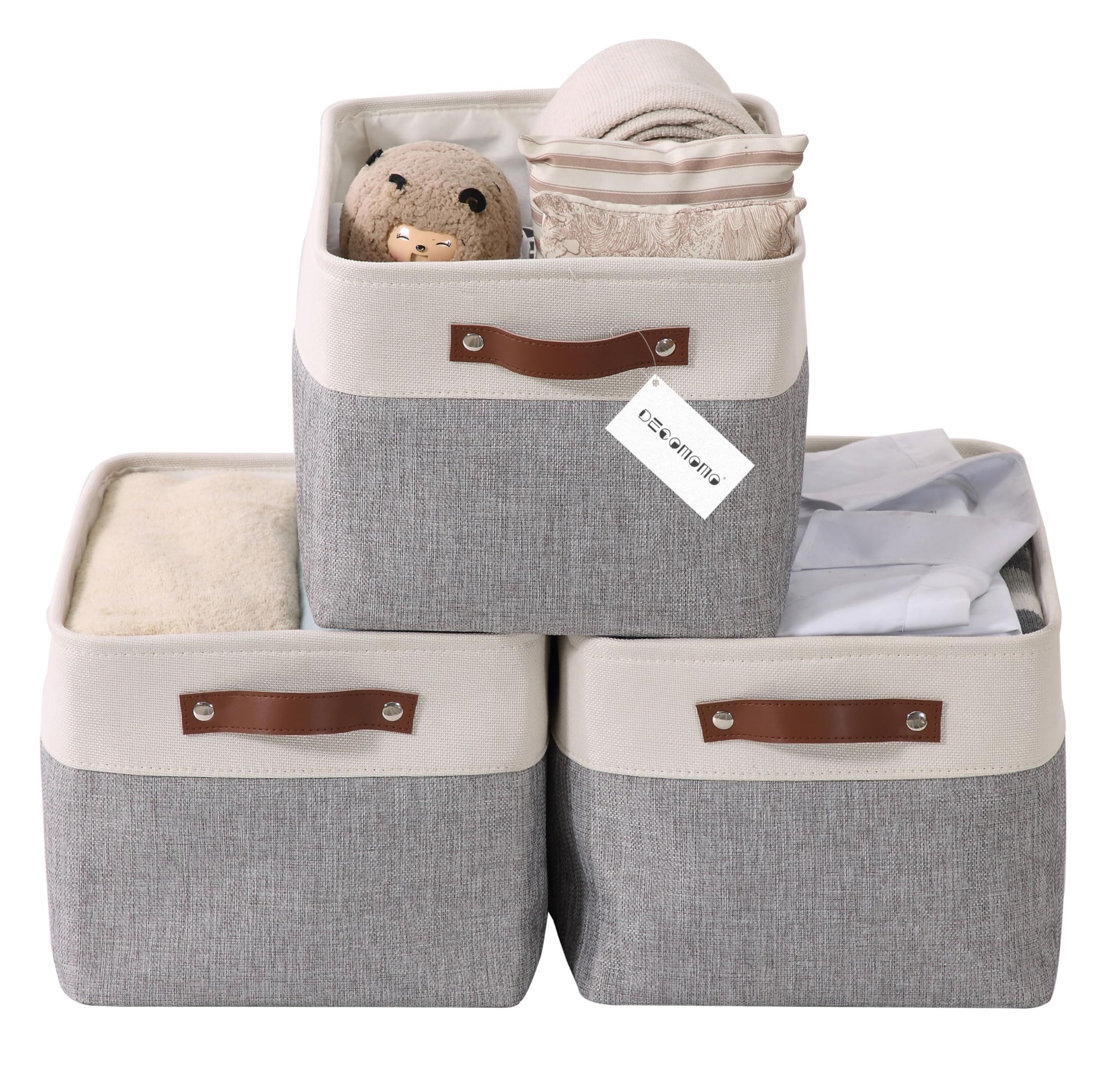 DECOMOMO Storage Bins | Fabric Storage Baskets for Shelves for Organizing Closet Shelf Nursery To... | Amazon (US)