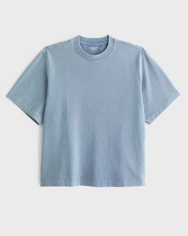 Premium Heavyweight Cropped Tee | Abercrombie & Fitch (US)