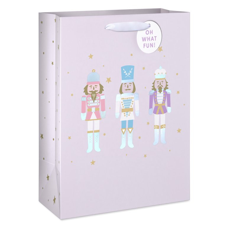 American Greetings Pastel Nutcracker Christmas Gift Bag, 13 in, 1 Count | Walmart (US)