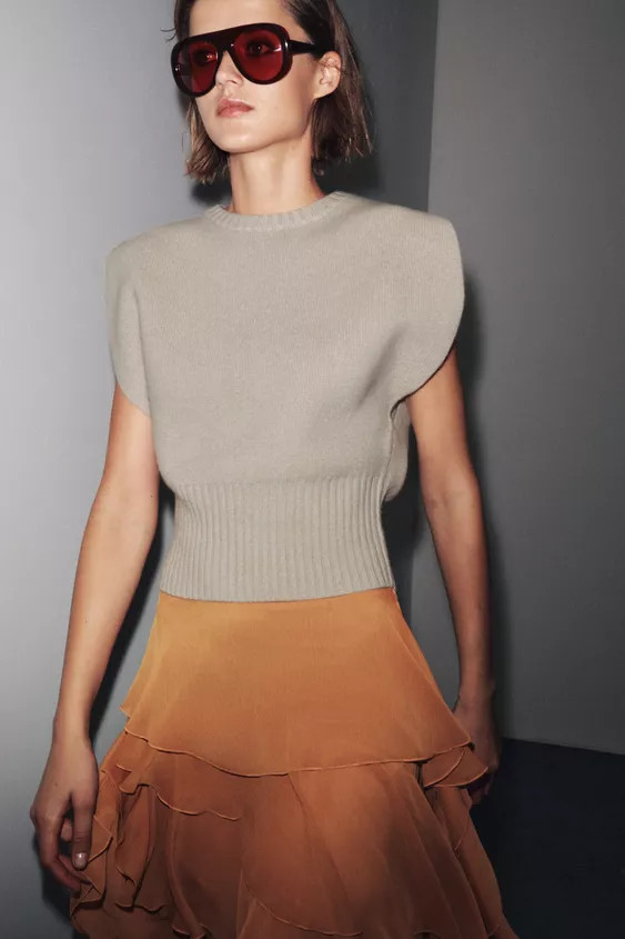 100% WOOL SLEEVELESS JUMPER VEST | Zara UK