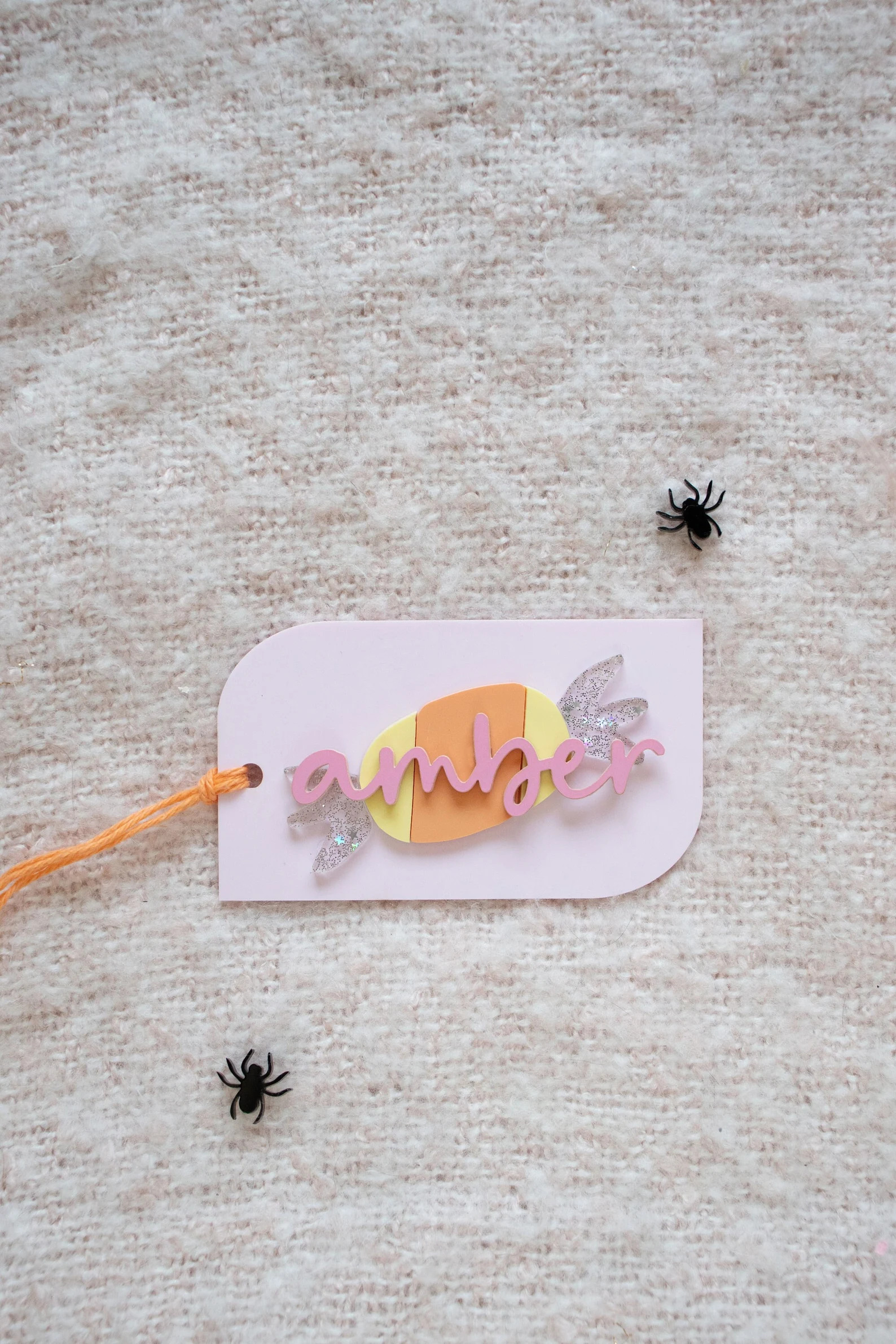 candy halloween fall personalized gift tag basket tag | Etsy (US)