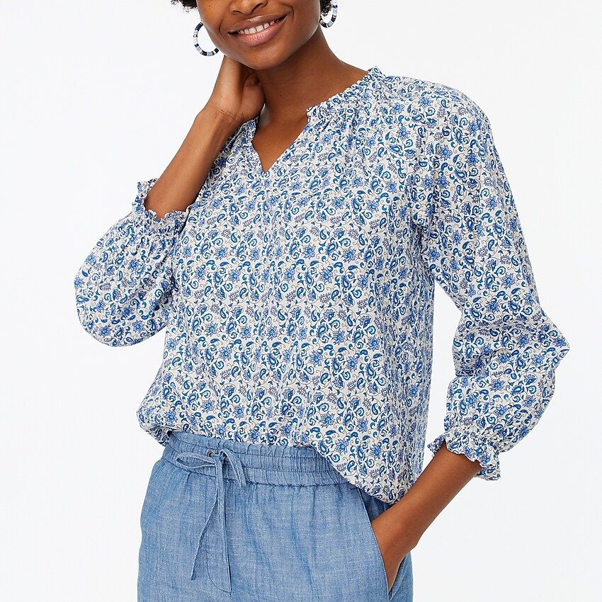 Factory: Printed Artist Top For Women | J.Crew Factory