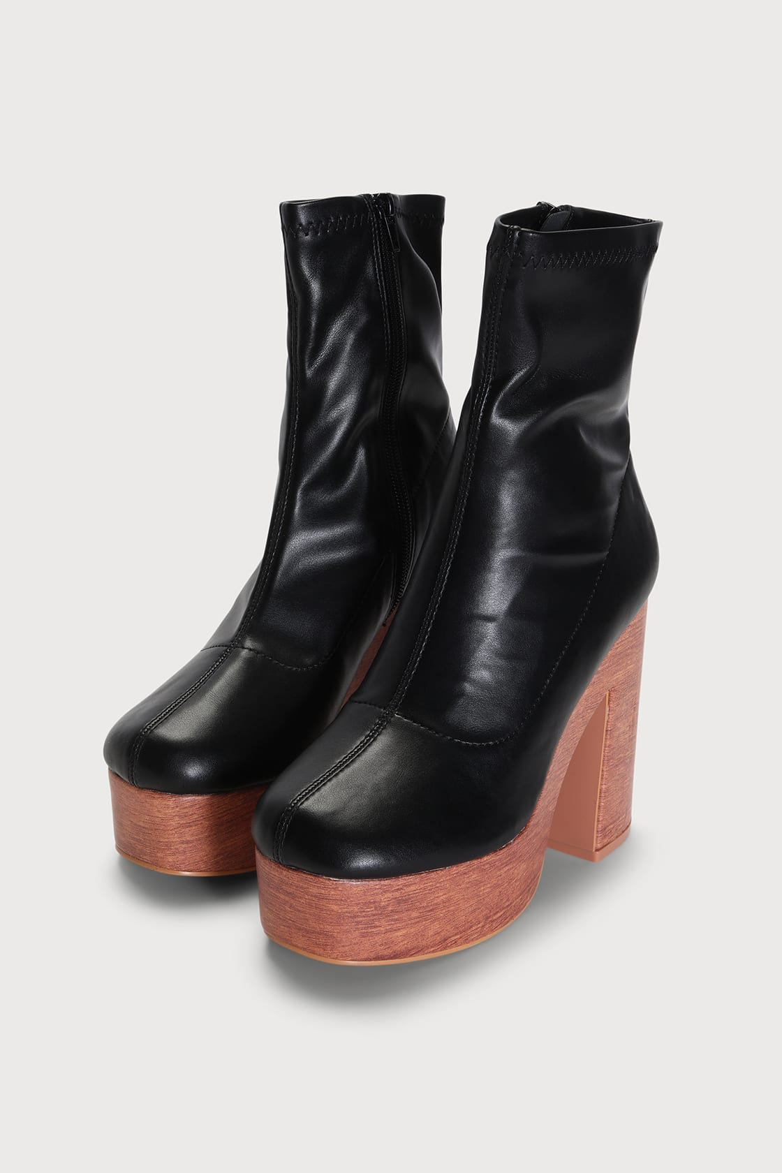 Linus Black Platform Ankle Booties | Lulus (US)