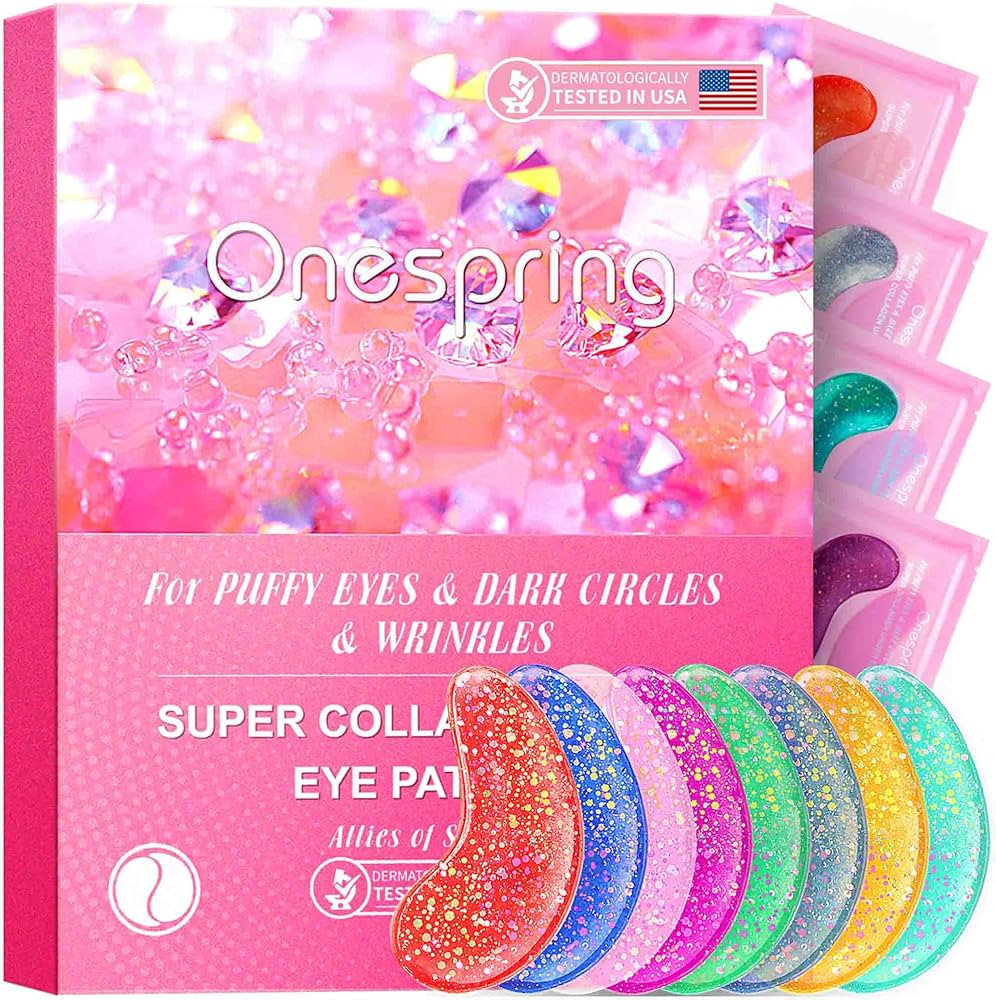 Onespring Under Eye Patches (24 Pairs) - Eye Masks for Wrinkles, Puffy Eyes, Dark Circles, Eye Ba... | Amazon (US)