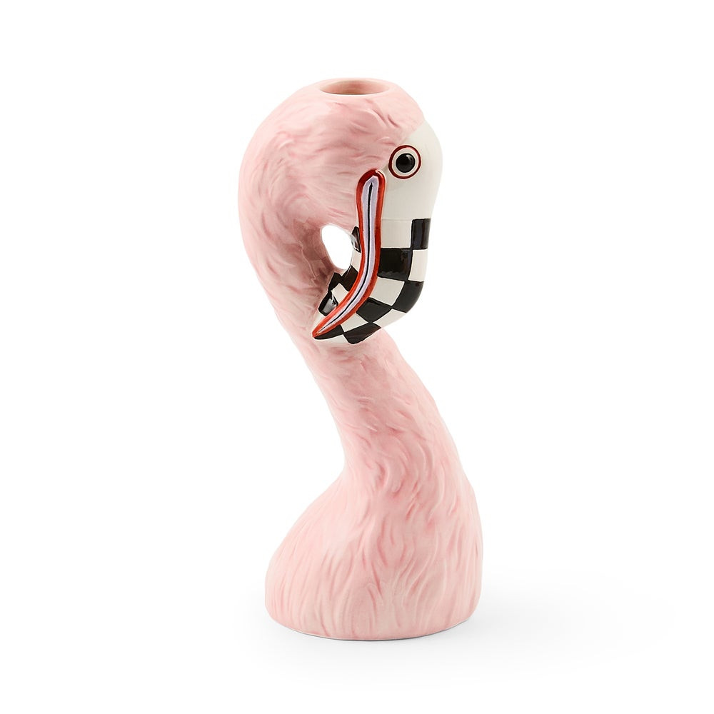 Patience Brewster Flamingo Ceramic Bud Vase | MacKenzie-Childs