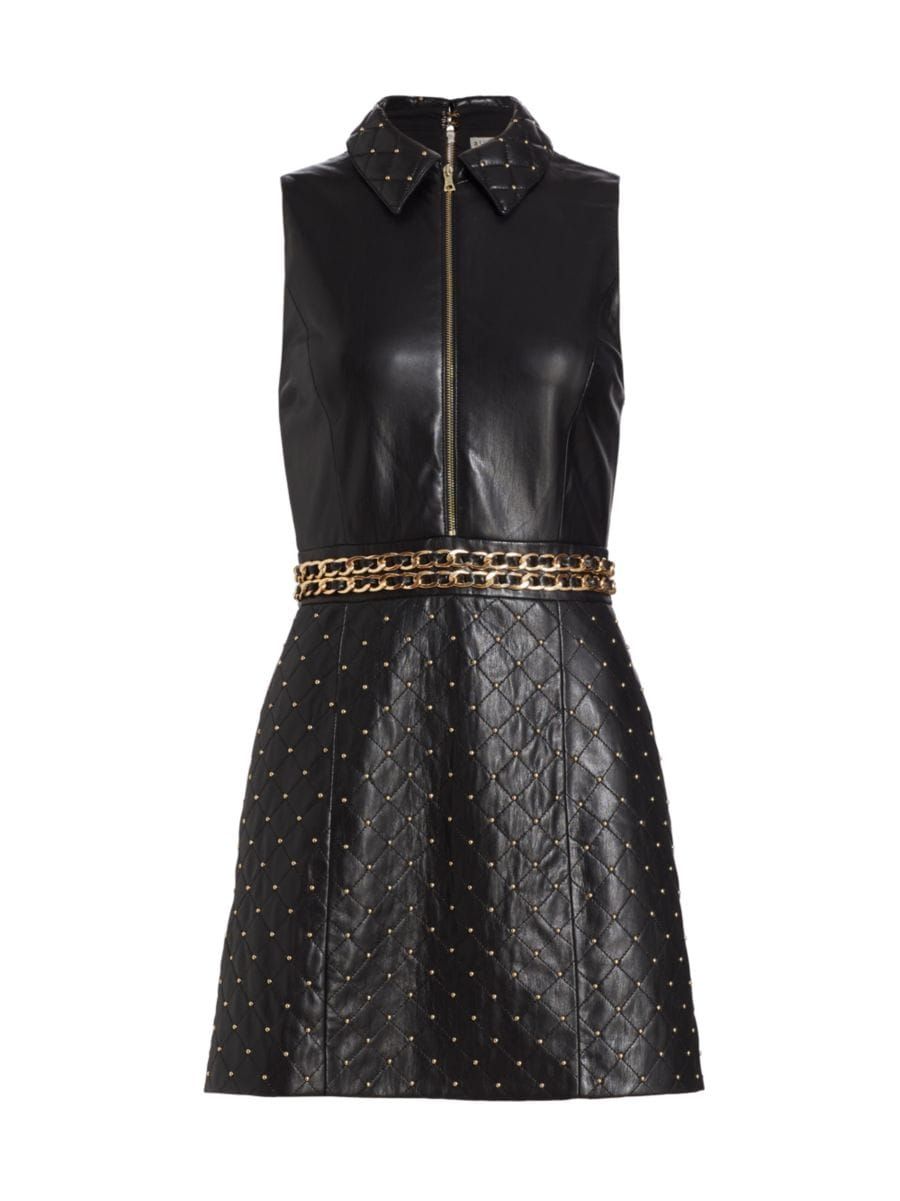 Alice + Olivia Ellis Quilted Faux Leather Dress | Saks Fifth Avenue
