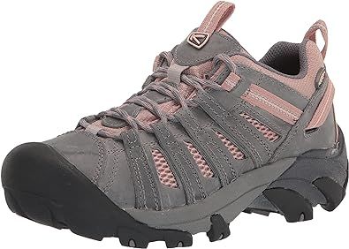 KEEN Women's Voyageur Low Height Breathable Hiking Shoes, Brindle/Alaskan Blue, 7 US | Amazon (US)
