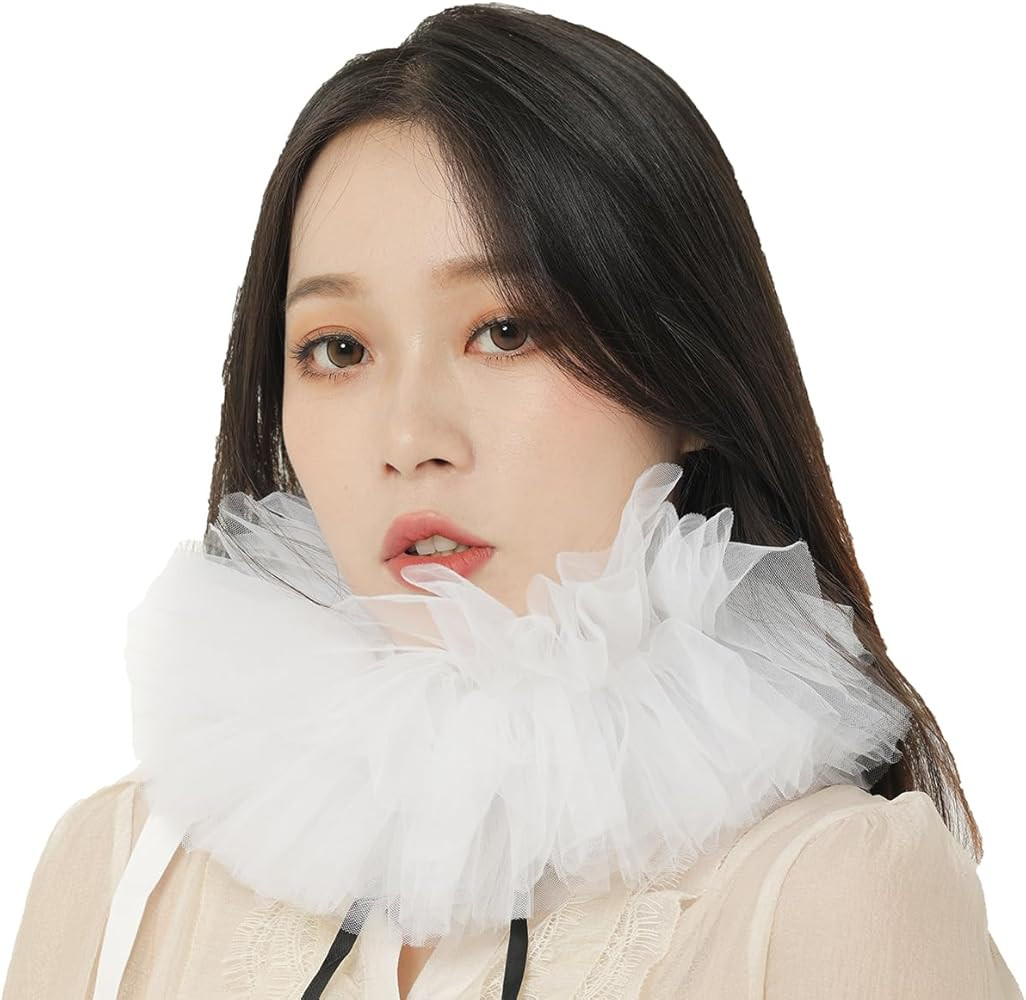 Renaissance Ruffle Collar Victorian Neck Costume Cosplay Props | Amazon (US)