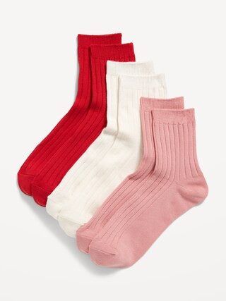 Ribbed Crew Sock 3-Pack for Women | Old Navy (US)