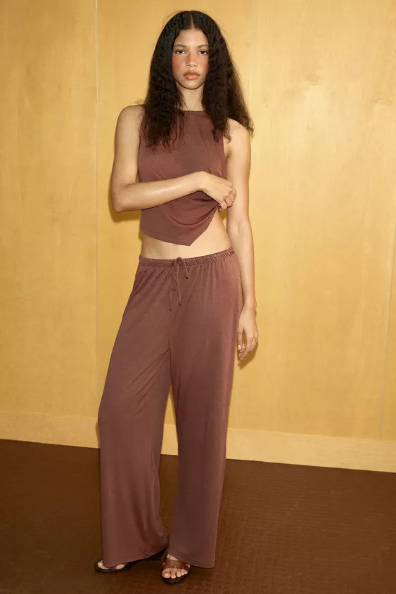 FLOWING DRAWSTRING TROUSERS | Zara UK