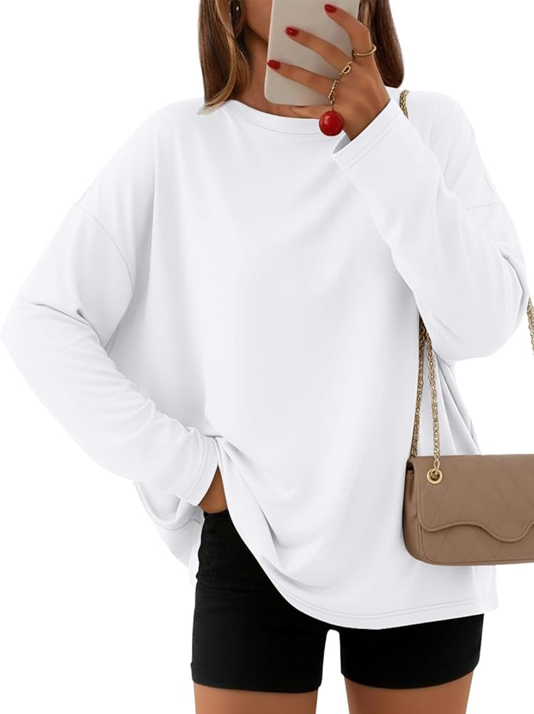 AUTOMET Women's Oversized Long Sleeve Shirts Fall Trendy Tops Fashion Gym Baggy Basic Casual Loos... | Amazon (US)