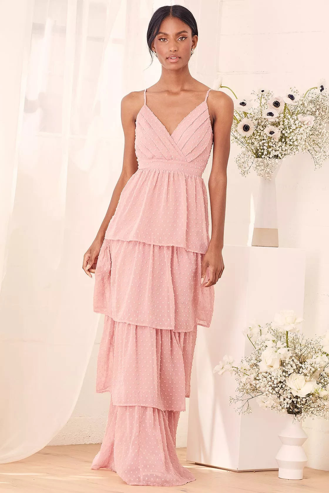 Crescendo Blush Wrap Maxi Dress curated on LTK