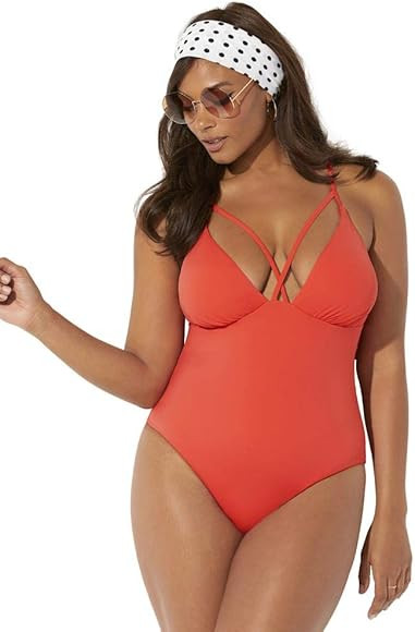 Swimsuits For All Women's Plus Size Temptress One Piece Swimsuit | Amazon (US)