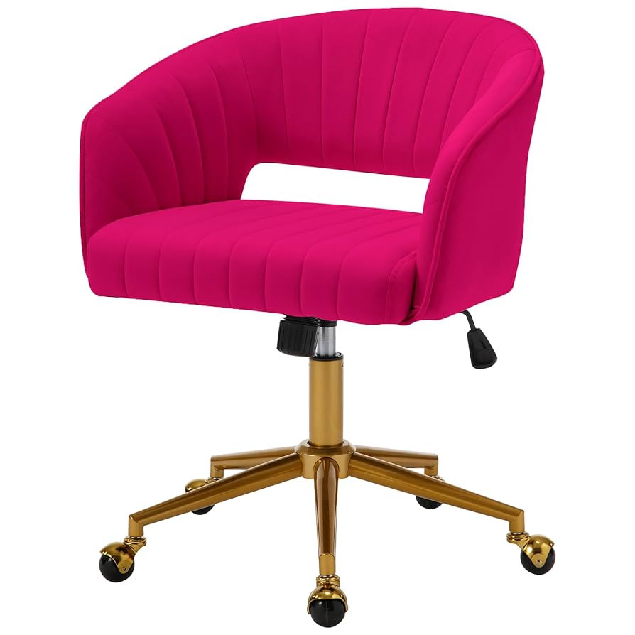 Westice Home Office Desk Chairs, Modern Velvet Rolling Chair, Height Adjustable Swivel Vanity Cha... | Amazon (US)