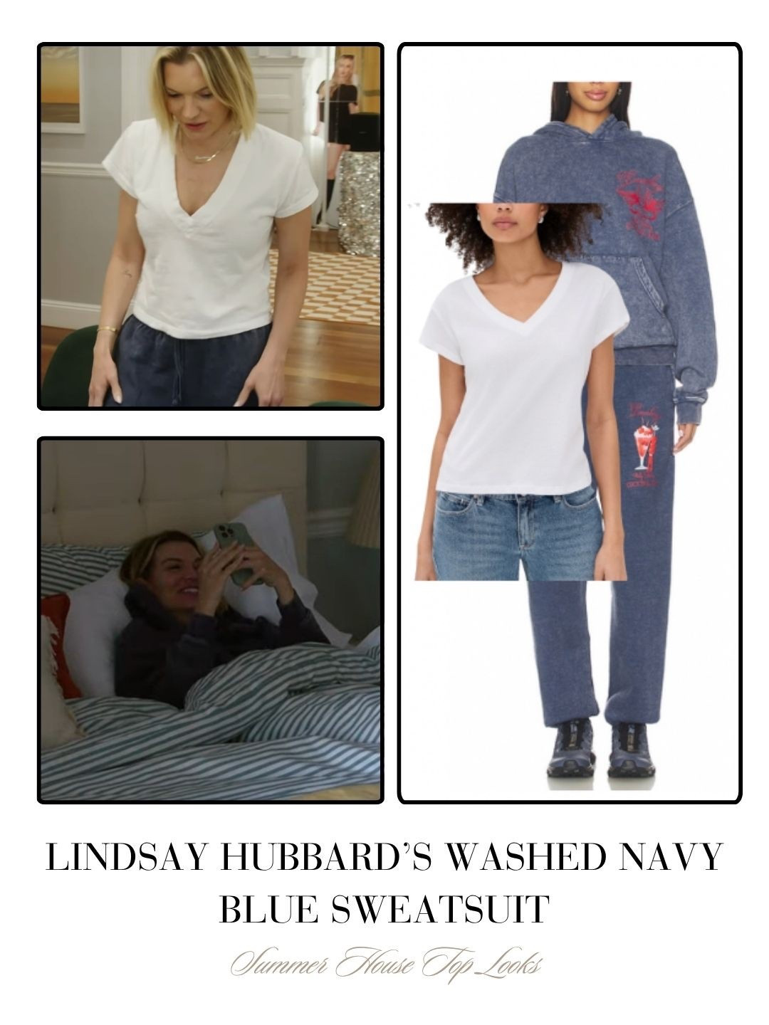 Lindsay Hubbard’s Washed Navy Blue Sweatsuit 