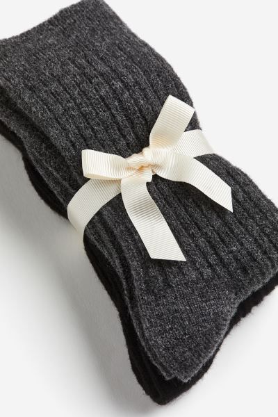 2-pack wool-blend socks | H&M (UK, MY, IN, SG, PH, TW, HK)