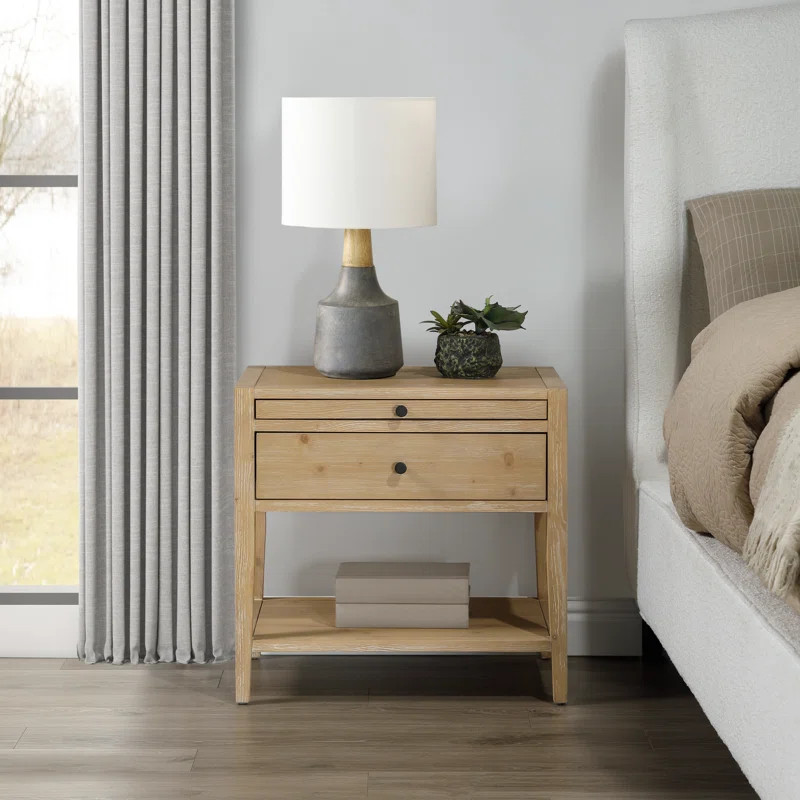 Pecor 1-Drawer Nightstand - Natural | Wayfair North America