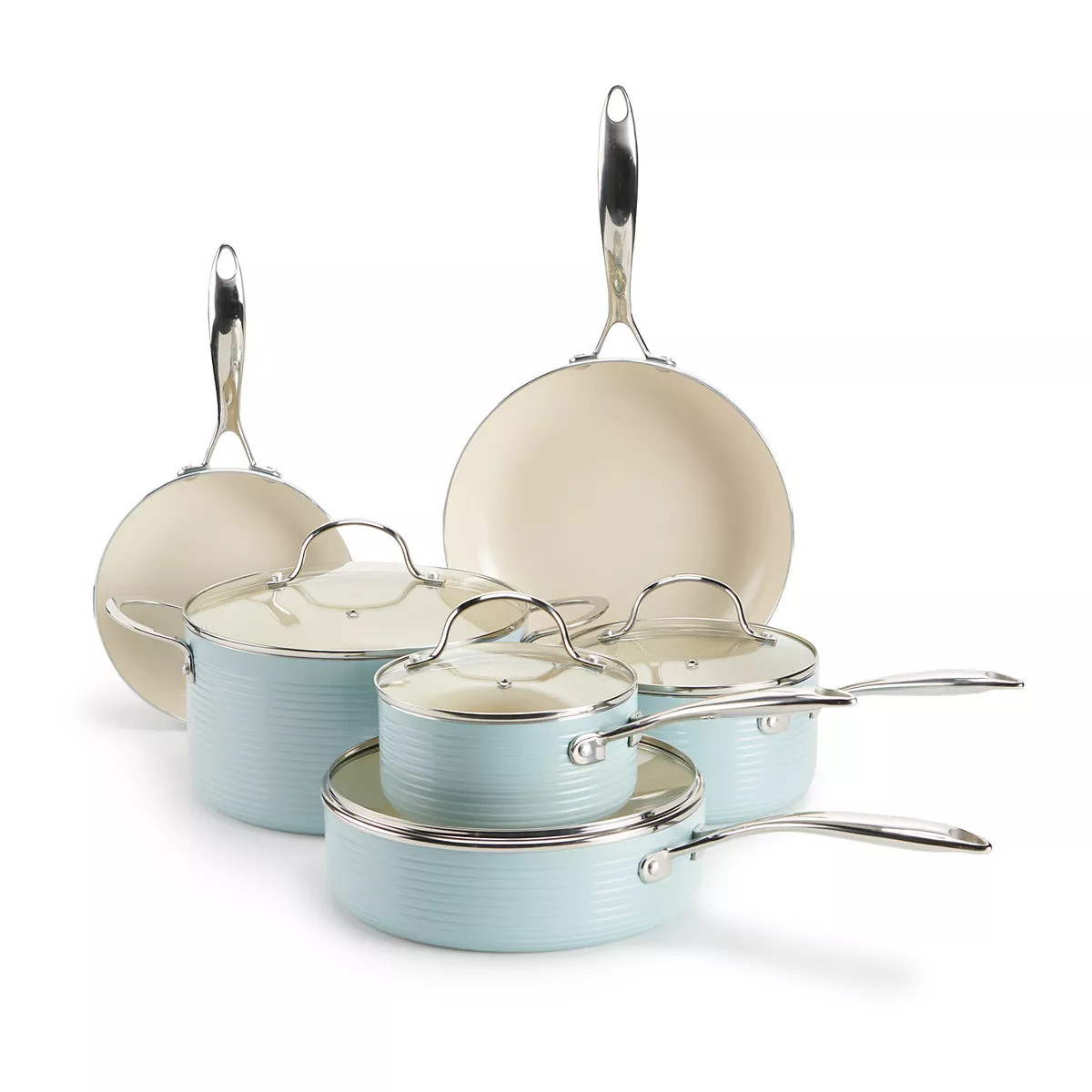 Food Network™ Farmstead 10-pc. Nonstick Ceramic Cookware Set | Kohl's