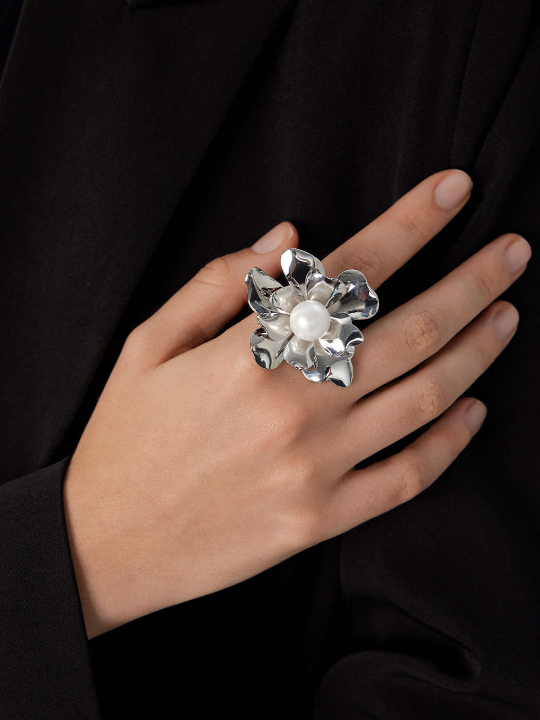 Zinc Alloy METAL FLORAL ADJUSTABLE RING For Date Party/Clubbing | Cider