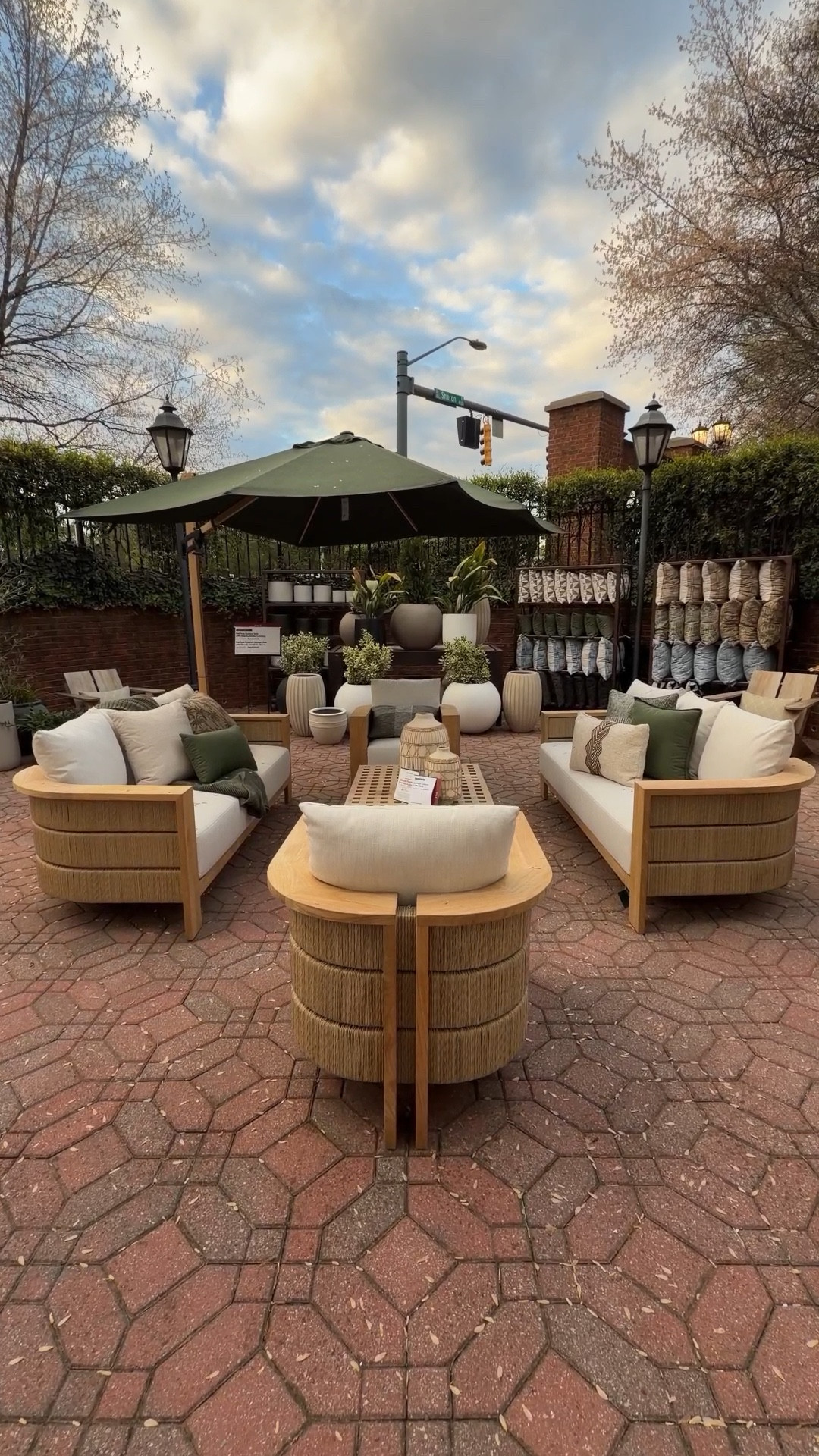 Patio goals! @Crate & Barrel 😍 The new Bali Outdoor Collection from Crate & Barrel is such a stunning mix of solid teak and all-weather wicker. 🤎 The breezy split-back design keeps the look light and relaxed while still feeling elevated and beautifully designed. 🌿 Styled with green accent pillows, it creates the perfect outdoor oasis for slow mornings, sunny afternoons, and summer evenings outside. 🍃 The whole collection is currently on sale—linked the full setup! ☀️ #CrateAndBarrel #OutdoorOasis #OutdoorLiving 

#LTKHome #LTKSaleAlert #LTKSeasonal