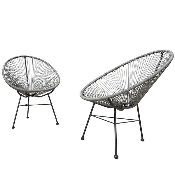 Sarcelles Modern Wicker Acapulco Indoor/Outdoor Chairs by Corvus (Set of 2) - Overstock - 1780564... | Bed Bath & Beyond