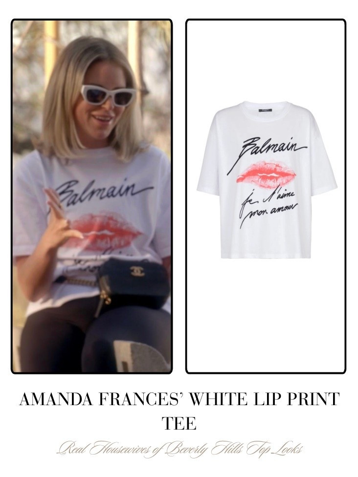 Amanda Frances’ White Lip Print Tee