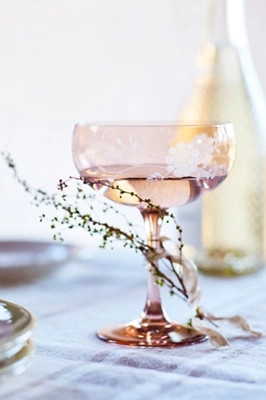 Colorful Floral Coupe Glasses, Set of 2 | Anthropologie (US)