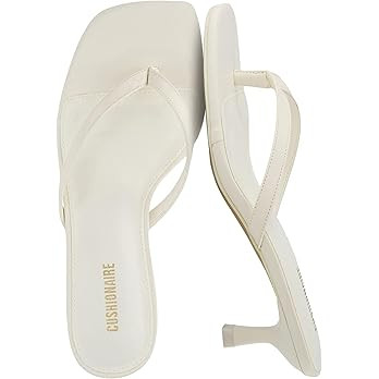 CUSHIONAIRE Miami Kitten Heels for Women - Dressy Heeled Thong Womens Sandals | Amazon (US)