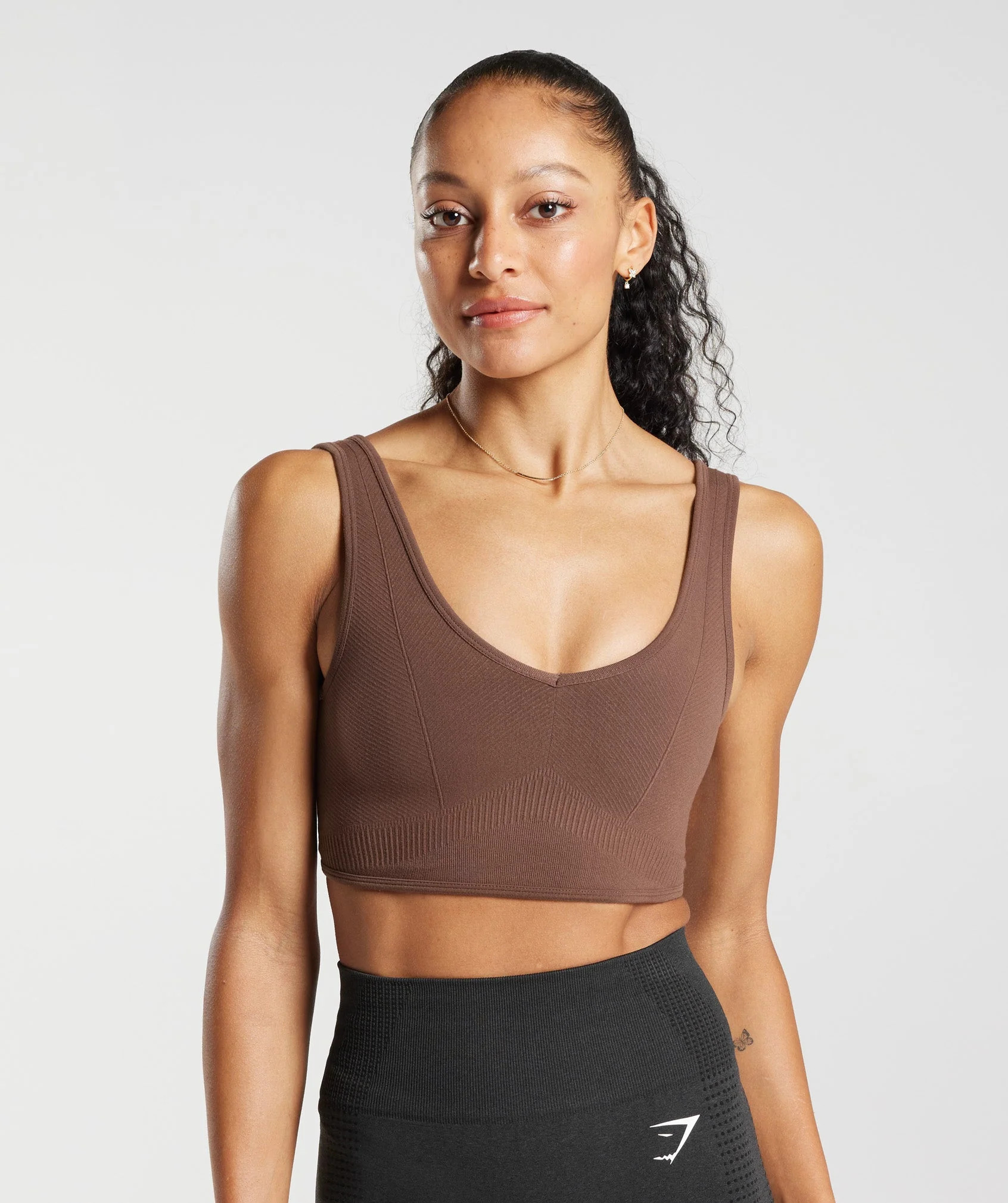 Gymshark Rest Day Seamless Bralette - Oak Brown | Gymshark US