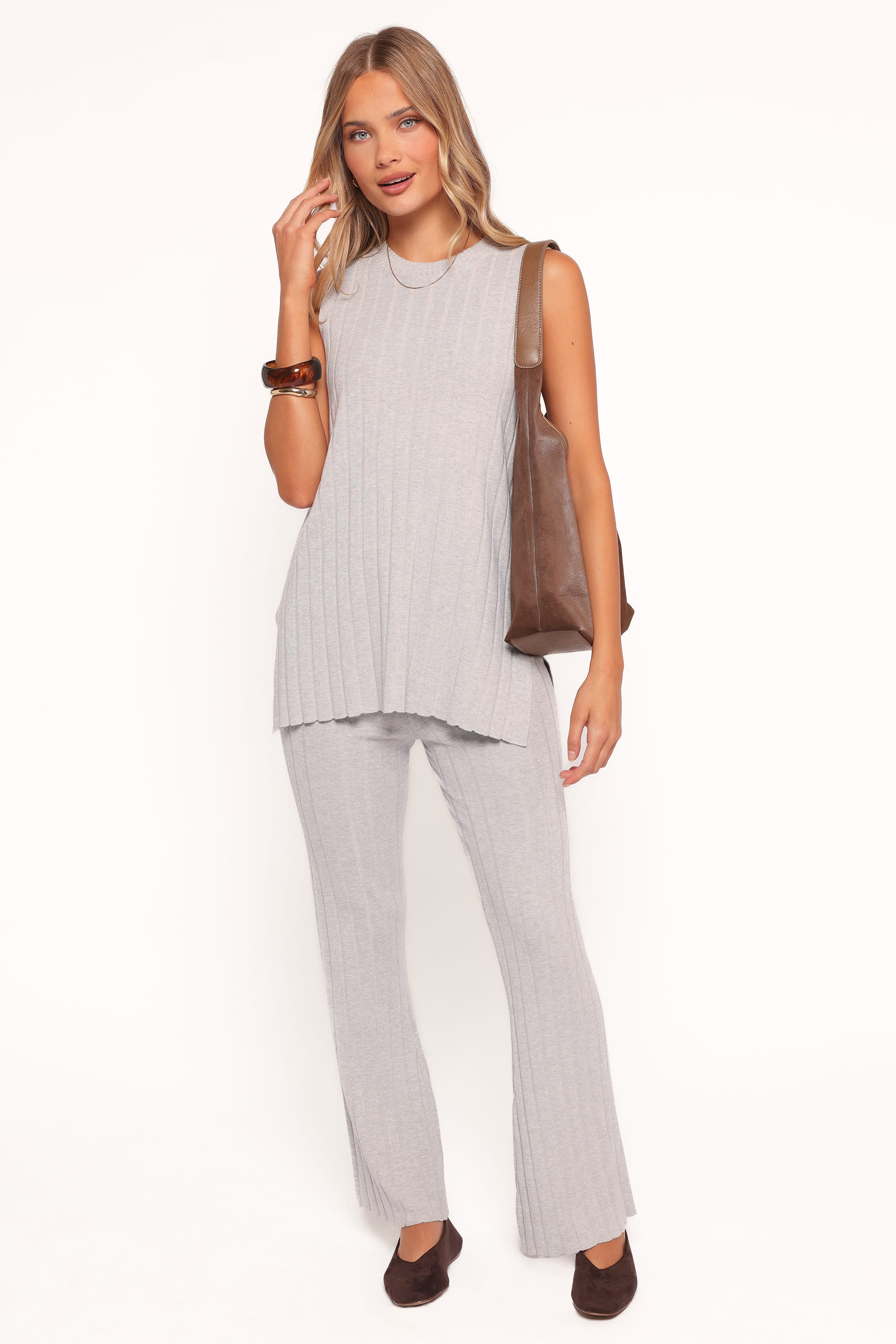 Silvie Knitted Set - Grey | Petal & Pup (US)