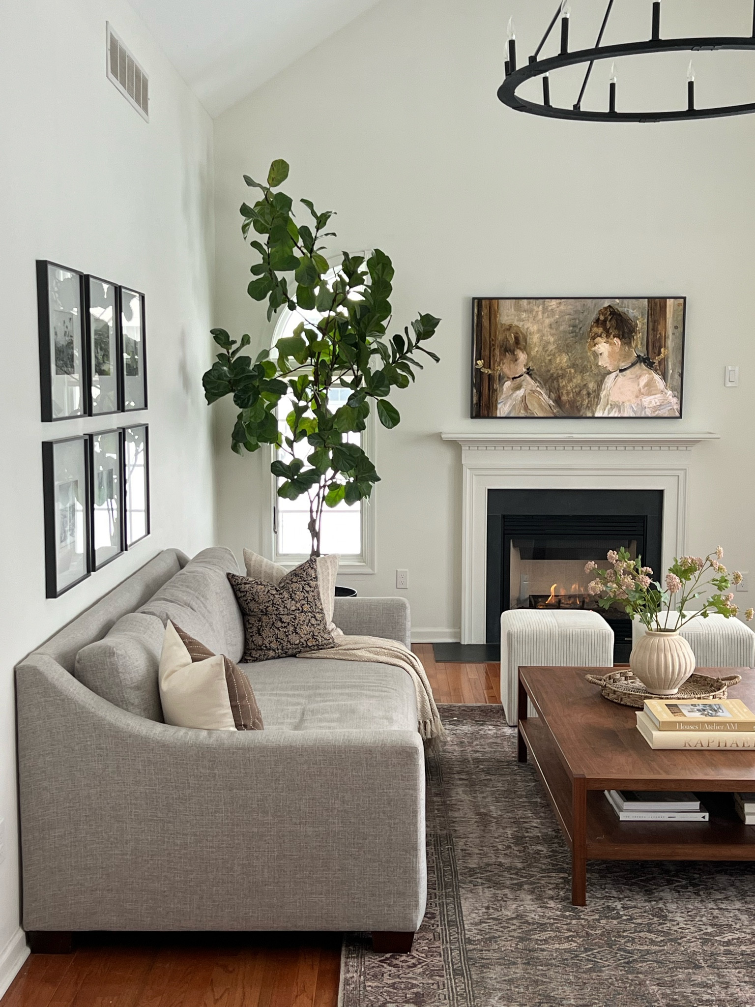 Living room inspo, pottery barn York sofa, target stems, Amber Lewis loloi rug 

#LTKhome