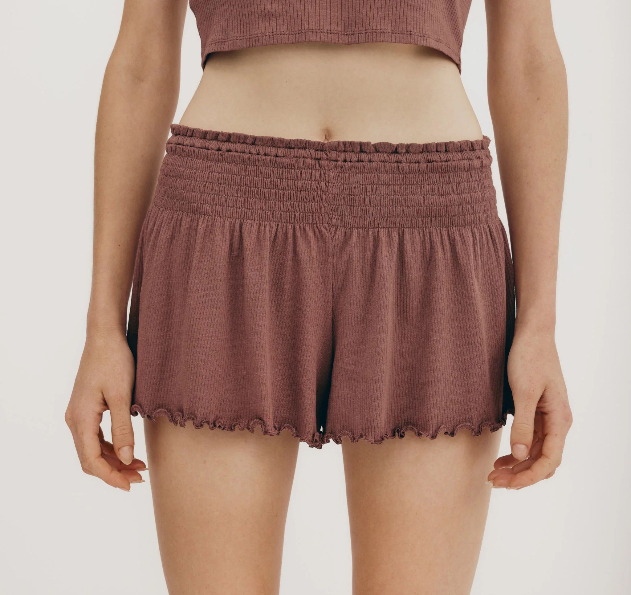 Buy Core Bold Rib Smocked Shorts | Fast Delivery | Organic Basics US | Organic Basics