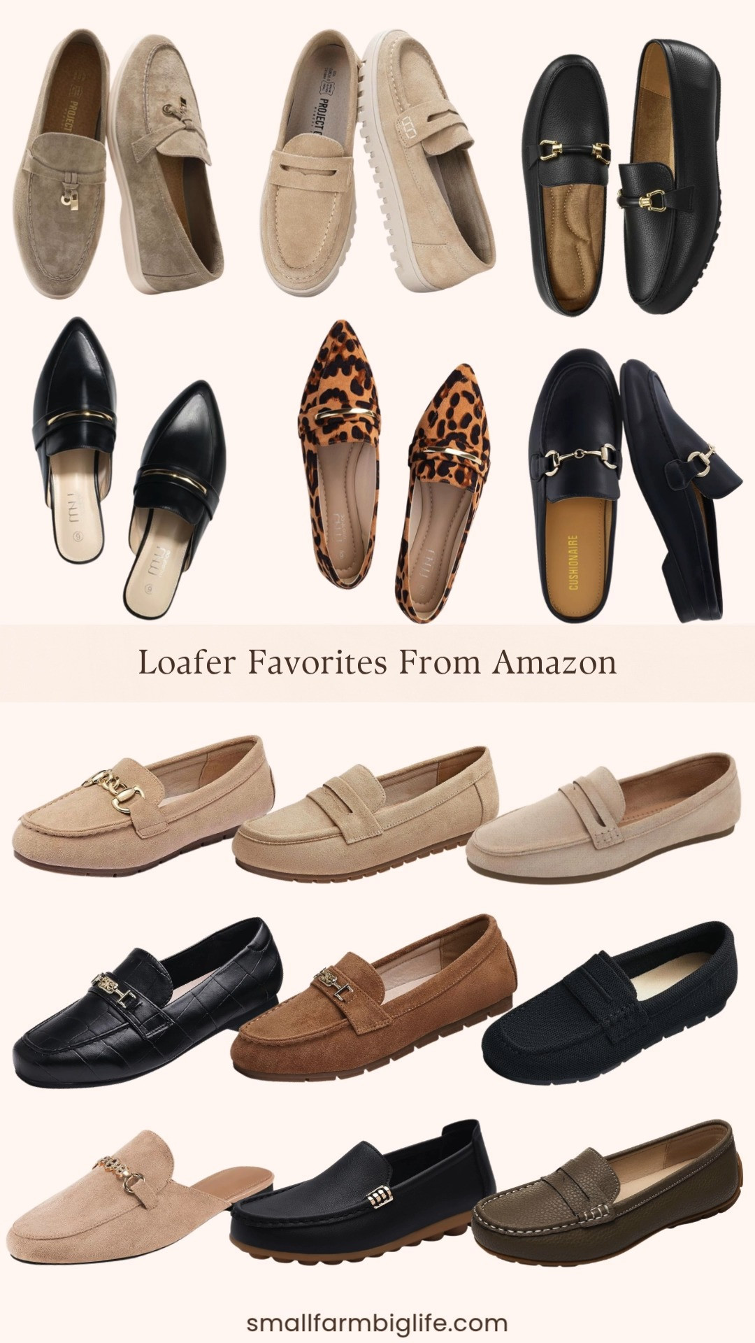 Loafers are the perfect comfortable, polished shoe for transitioning from summer into fall, whether you're headed to the office, running errands, or dressing up a casual outfit. This roundup has so many great options at every price point.
I am loving the dark taupe suede and beige Project Cloud genuine leather loafers with the memory foam insole for all day comfort, plus the beige suede ABEJOJO penny loafers and tan suede loafers for a classic business casual look. The tan suede UBFEN penny loafers and the black HARENCE driving moccasins are great everyday work options.
For something a little different, the black MUSSHOE suede mule loafers and the leopard MUSSHOE dressy gold bit loafers add a fun detail, and the light brown and black crocodile print loafers offer an easy way to switch up your shoe rotation. The black CUSHIONAIRE mule with the metal chain detail, the black Vespiero loafers, and the black and brown KORDAL leather penny loafers round out the picks for a comfortable, dressy casual shoe.
Shop all of my favorite loafers from Amazon linked in this post. 

 #LTKootd #LTKOver40 #LTKWorkwear