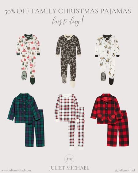 50% off matching family Christmas pajamas! 
#familypajamas #matchingpajamas 

#LTKfamily #LTKHoliday #LTKsalealert