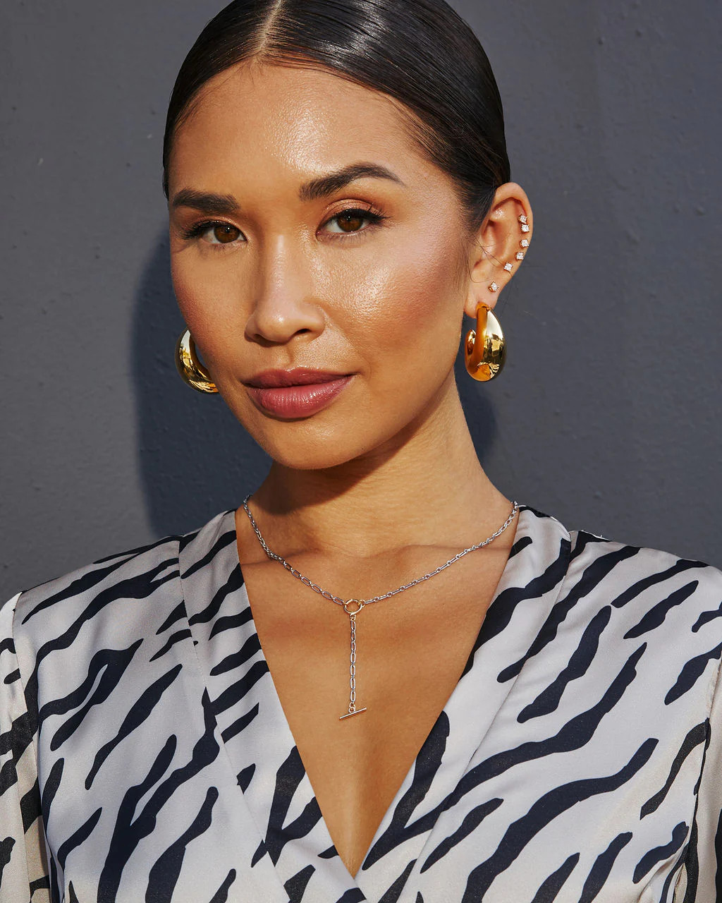 Nyx Two Tone Lariat Necklace | VICI