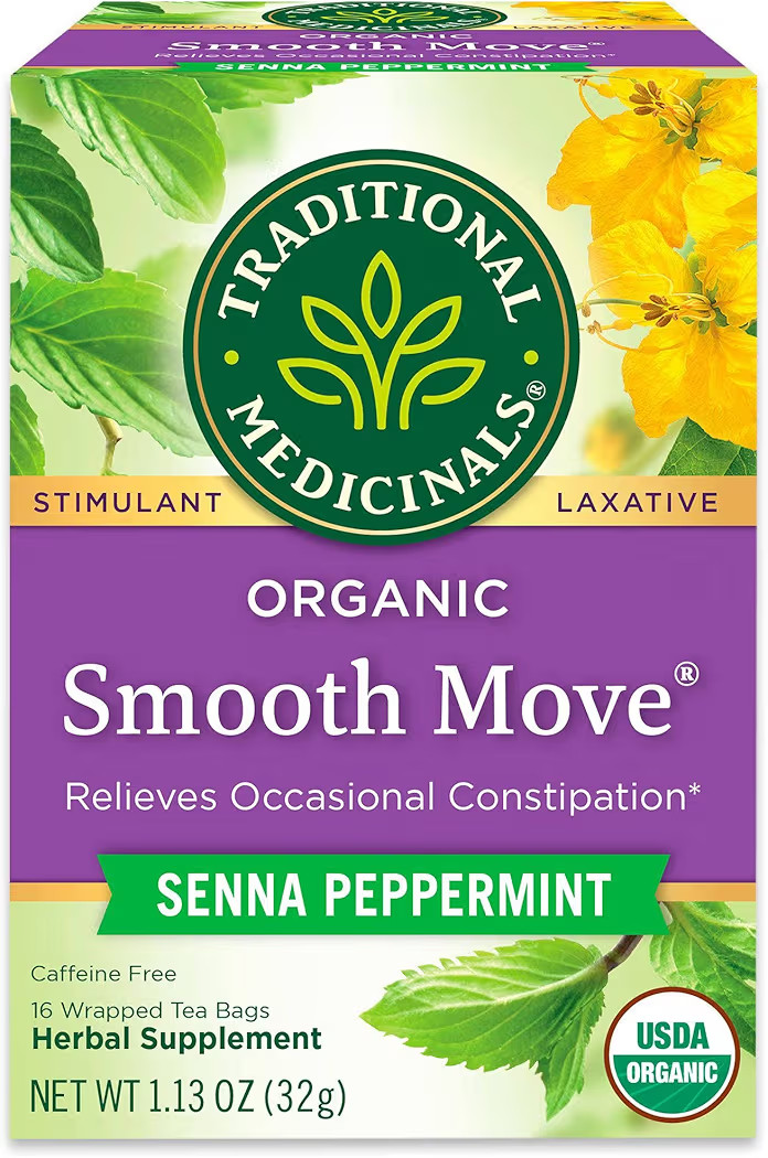 Traditional Medicinals Organic, Smooth Move Tea, Peppermint & Senna - Helps Relieve Constipation ... | Amazon (US)
