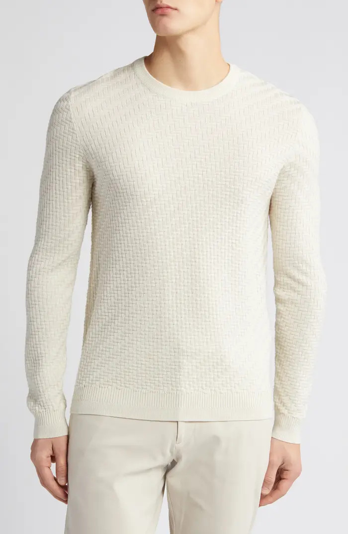 Emporio Armani Textured Crewneck Sweater | Nordstrom | Nordstrom