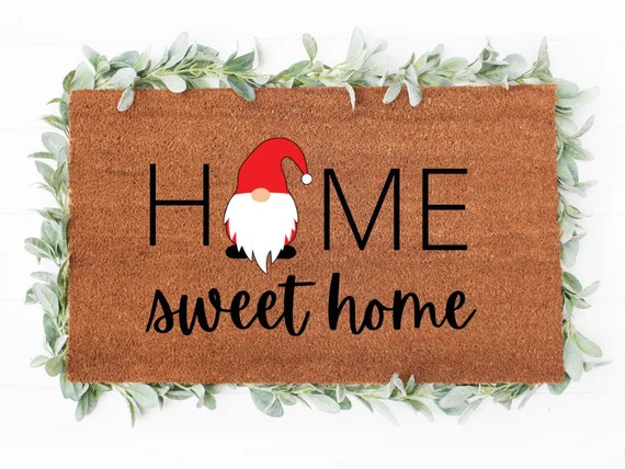 Home Sweet Home Gnome Doormat Christmas Vibes  Christmas | Etsy | Etsy (US)