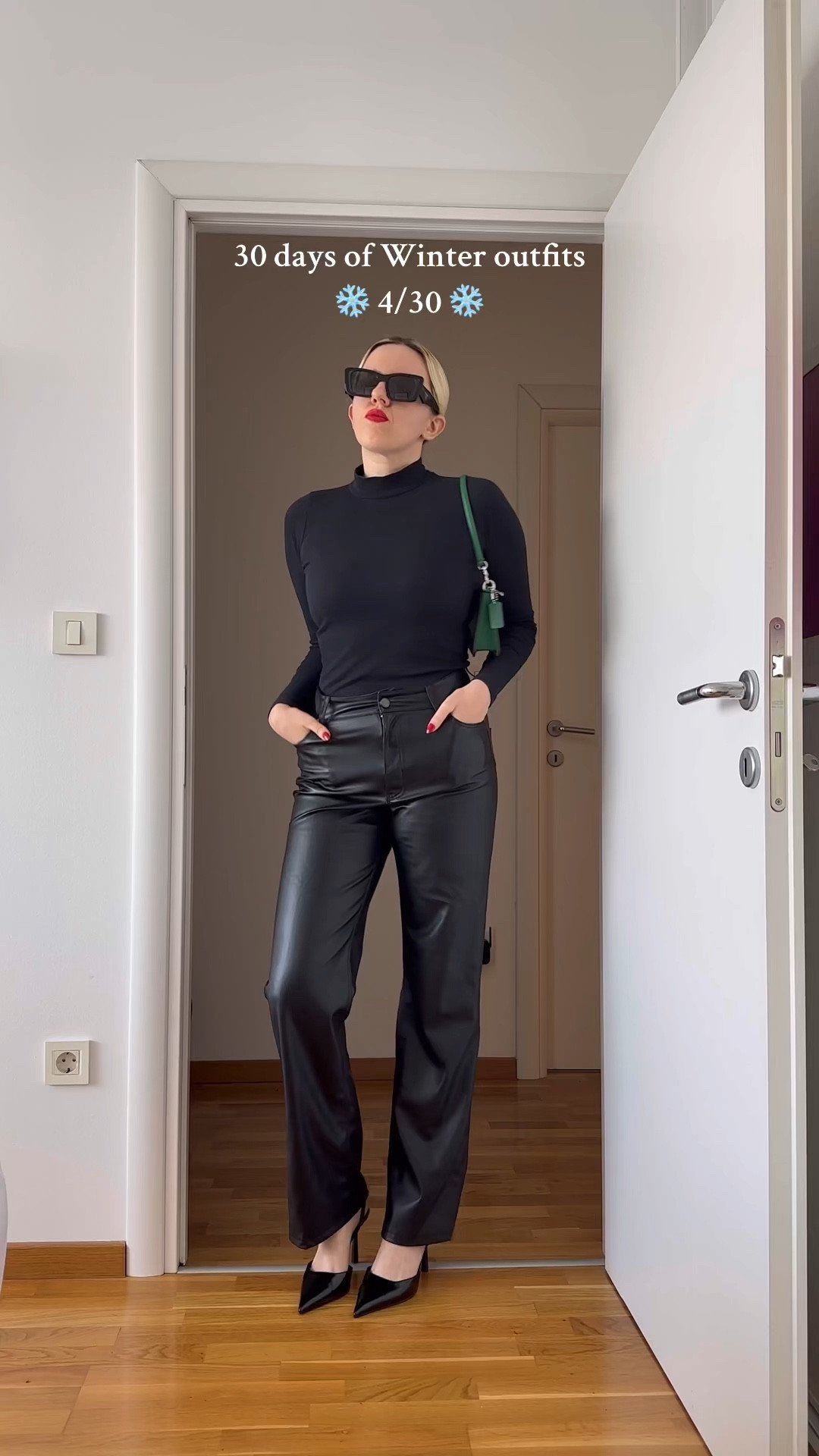 30 DAYS OF WINTER OUTFITS - Day 4. All black outfit 🖤 

#fauxleatherpants #allblackoutfit #coachbag #pradasunglasses

#LTKstyletip