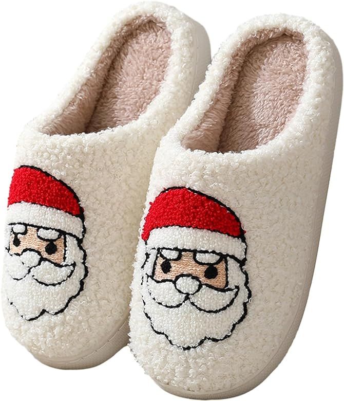 Manooby Christmas Reindeer Slippers for Women & Men,Cozy Santa Claus,Gingerbread Man,Christmas Tr... | Amazon (US)