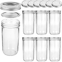 KAMOTA Wide Mouth Mason Jars 22 oz With Wide Mouth Lids and Bands, Ideal for Jam, Honey, Wedding ... | Amazon (US)